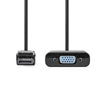 Nedis VGA-Kabel | DisplayPort Male | VGA Female 15p | 0.2 m | 1 stuks - CCGB37351BK02 CCGB37351BK02 - thumbnail