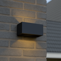 Lumo Recta Zwart - Wandarmatuur zonder lichtbron - Excl 2xG9 - IP65 - thumbnail