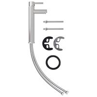 VidaXL Wastafel met kraan en pop-up afvoer gehard glas bruin - thumbnail