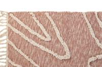Tapijt DKD Home Decor Roze Terra cotta Wit Franjes Stads (160 x 230 x 1 cm) - thumbnail