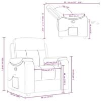 Massagestoel verstelbaar stof lichtgrijs - thumbnail