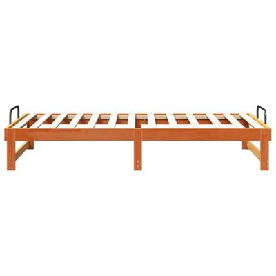 Bedframe met Draaghandvatten Bruin 75 x 190 cm