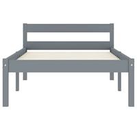 Bedframe massief grenenhout grijs 100x200 cm - thumbnail