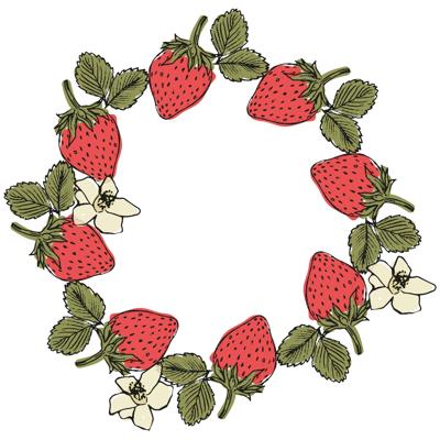 Sizzix • clear stamp set botanical fruit 19pcs