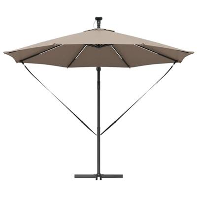 Cantilever Banana Parasol met slot Taupe 294 x 294 x 248 cm Cantilever Banana Parasol met slot Taupe 294 x 294 x 248 cm