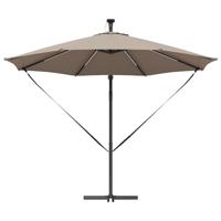 Cantilever Banana Parasol met slot Taupe 294 x 294 x 248 cm - thumbnail