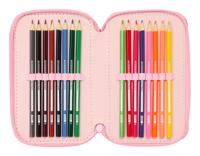 Driedubbele Pennenzak Lilo & Stitch Ice cream Roze 12,5 x 19,5 x 5,5 cm 37 Onderdelen - thumbnail