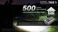 NiteCore TINI 2 Titanium Zaklamp werkt op een accu LED 500 lm 22 g - thumbnail