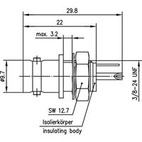 Telegärtner 100023424 100023424 BNC-connector Bus, inbouw 50 Ω 1 stuk(s) - thumbnail