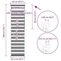 VidaXL Zebra rolgordijn 65x200 cm stofbreedte 60,9 cm marmerbeige - thumbnail