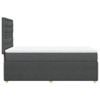 Boxspring met matras stof donkergrijs 80x200 cm - thumbnail