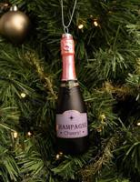 Nordic Light Kerstbal Champagnefles 17 cm - thumbnail
