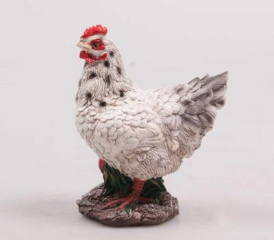 Farmwood Animals Tuinbeeld kip wit 14x8x17cm
