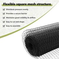 VidaXL Hexagon hek grijs 0,5 x 50 m pvc - thumbnail