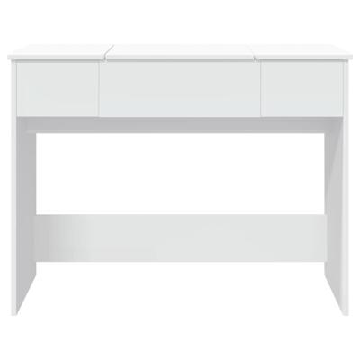 Kaptafel met spiegel 100x45x76 cm wit