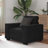 Fauteuil 60 cm fluweel zwart - thumbnail