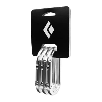 Black diamond Oval Keylock 3 Pack Carabine Polished All Sizes