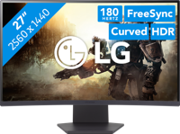 LG 27GS60QC-B Ultragear Monitor, 27 inch QHD, 2560 x 1440, VA-paneel, 16:9, HDMI, 1ms, 180Hz, FreeSync, universele connectiviteit, kleur paars grijs - thumbnail