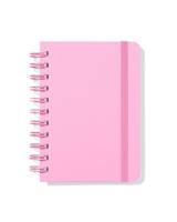 HEMA Notitieboek A6 gelinieerd roze - thumbnail