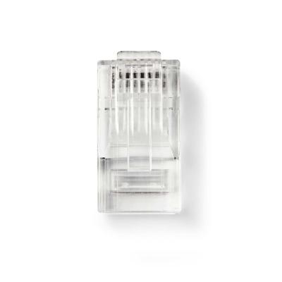 RJ45-Connector | Male | Stranded UTP CAT6 | Recht | Verguld | 1 Stuks | PVC | Transparant
