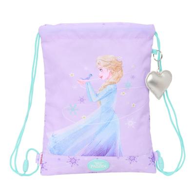 Rugtas met Koordjes Frozen Spirit Lila 26 x 34 x 1 cm