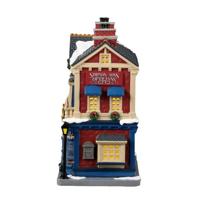 Lemax simpson & sons opticians verlicht kersthuisje Caddington Village 2023 - thumbnail