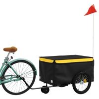 Fietstrailer 30 kg ijzer zwart en geel - thumbnail