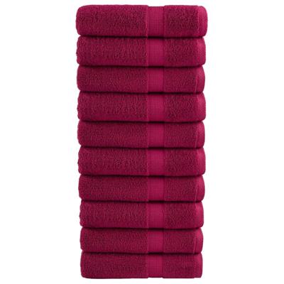 VidaXL Handdoeken solund 10 st 600 g/m² 50x100 cm bordeauxrood VidaXL Handdoeken solund 10 st 600 g/m² 50x100 cm bordeauxrood