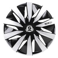 4-Delige Sparco Wieldoppenset Lazio 14-inch zwart/zilver SP1491BKSV - thumbnail