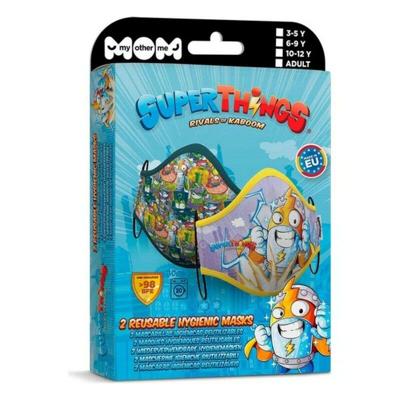 Hygiënisch en herbruikbaar gezichtsmasker gemaakt van stof Super Zings Premium 10-12 Jaar