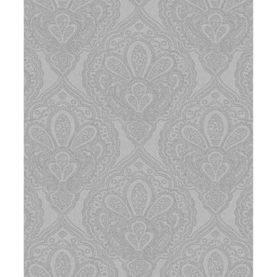 Noordwand Emporium Behang met grafische zilveren ornamenten DWP0247-03