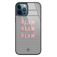 iPhone 12 Pro glazen hardcase - Blah blah blah - thumbnail