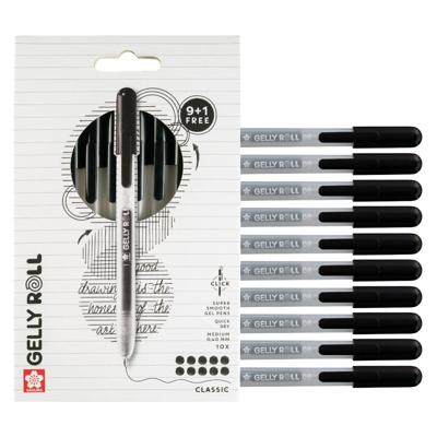Sakura • gelly roll retractable classic set black 10pcs