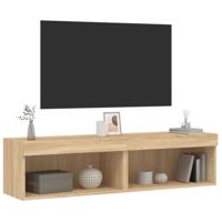 Tv-meubels met LED-verlichting 2 st 60x30x30 cm sonoma eiken - thumbnail