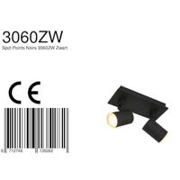 Steinhauer GU10 opbouwspotPoints noirs 2-lichts - 3060ZW - thumbnail