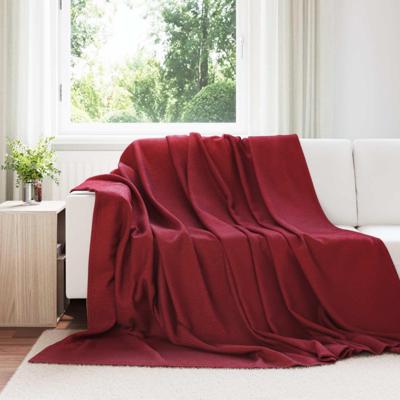 VidaXL Gooi deken bordeaux rood 240 x 220 cm fleece