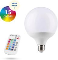 Globe XL LED Lamp E27 met afstandsbediening - 16 kleuren + warm wit - Universeel - thumbnail