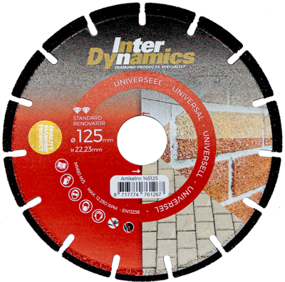 DIAM.BLAD UNIV 125 RNVT 145125