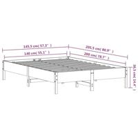 Bedframe massief grenenhout wit 140x200 cm - thumbnail