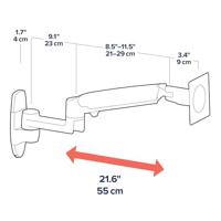 Ergotron LX Arm Wall Mount Monitor-wandbeugel 1-voudig 38,1 cm (15) - 86,4 cm (34) Zwart In hoogte verstelbaar, Kantelbaar, Zwenkbaar, Roteerbaar - thumbnail