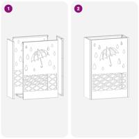 VidaXL Paraplu standaard olijfgroen 28 x 12 x 41 cm staal - thumbnail