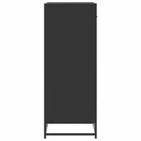 Schoenenrek 48x38x97,5 cm bewerkt hout zwart - thumbnail