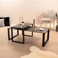 Sohome Salontafel 'Parker' Set van 2 stuks, Keramiek, kleur Zwart - thumbnail
