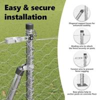 VidaXL Afrasteringspaal zilver 10 x 1,6 m (50 mm gaas) staal - thumbnail