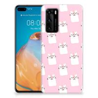 Huawei P40 TPU Hoesje Sleeping Cats - thumbnail