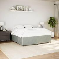 Bedframe zonder matras 180x200 cm fluweel lichtgrijs - thumbnail