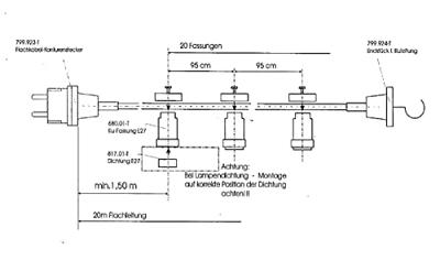 Bachmann 740.006 Lichtketting werkt op het lichtnet Aantal lampen 20