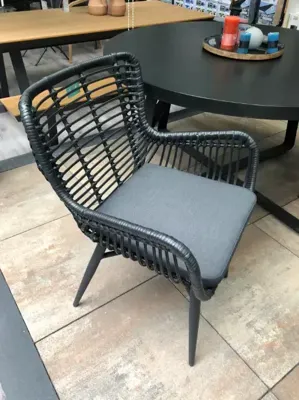 Vita Spider Zwart Dining Tuinstoel (excl. rugkussen)