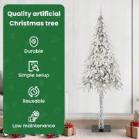 VidaXL Kerstboom met 300 led met standaard wit 210 cm pe en staal - thumbnail