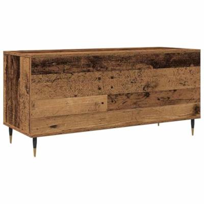 Platenkast met plank Oud hout 100 x 38 x 48 cm Bewerkt hout